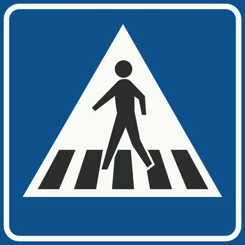 Bord F13 — Zebrapad / oversteekplaats voetgangers